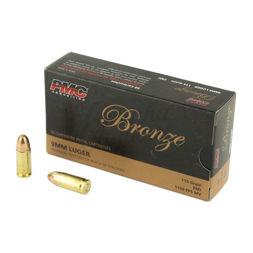 PMC Bronze 9mm Luger 50 Rds 115 Grain FMJ 1150 fps - Veteran Arms Guns ...